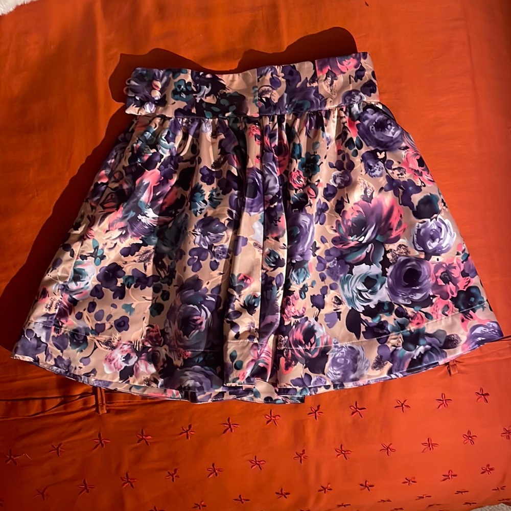 H&M floral a-line skirt